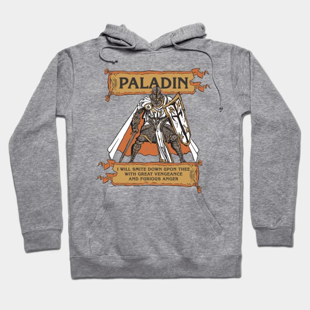 Tabletop RPG Paladin - Devine Smite And Furious Anger Hoodie by M n' Emz Studio